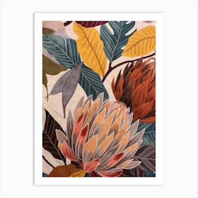 Fall Botanicals Protea 1 Art Print