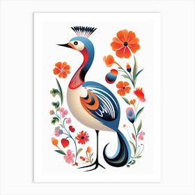 Scandinavian Bird Illustration Grebe 4 Art Print