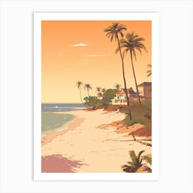 Cable Beach Print Golden Tones 1 Art Print