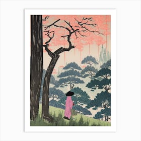 Hitsujiyama Park, Japan Vintage Travel Art 3 Art Print