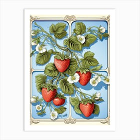 Strawberries Illustration 1 Art Print