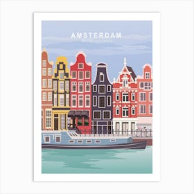 Amsterdam Travel Vintage Art Print