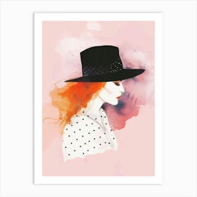 Woman In A Hat 106 Art Print