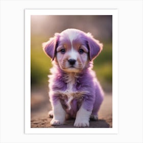 Purple Puppy 1 Art Print