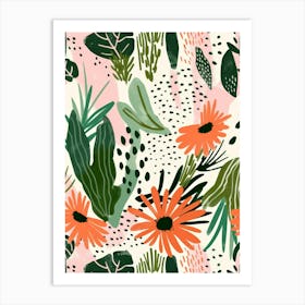 Cactus Pattern 1 Art Print