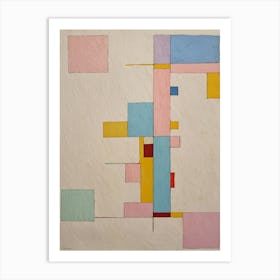 Pastel Abstract On The Wall Art Print