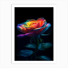 Rainbow Rose 1 Art Print