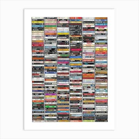 Ultimate 1980s Music Collection - Vintage Cassette Print Art Print