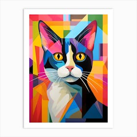 Cat Abstract Pop Art 3 Art Print