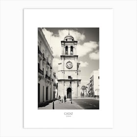 Poster Of Cadiz, Spain, Black And White Analogue Photography 5 Art Print