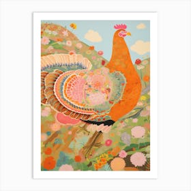 Maximalist Bird Painting Turkey 1 Art Print
