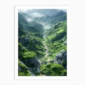 Valley In The Mountains Art Print