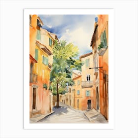 Rome, Italy Watercolour Streets 2 Art Print