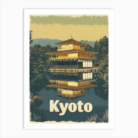 Aihrgdesign A Classic 1960s Travel Poster For Kyoto 3 Art Print