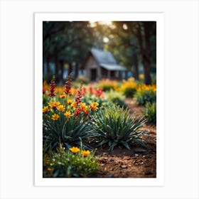 Colorful Flowers In The Garden Art Print