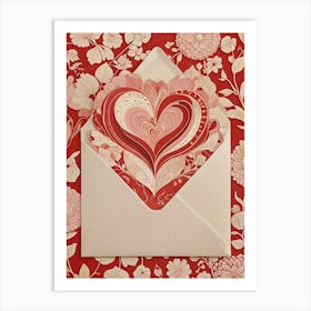 Love Letter Heart Art Print