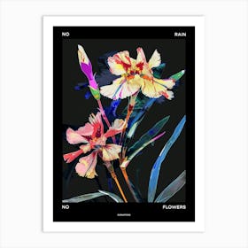 No Rain No Flowers Poster Carnation Dianthus 3 Art Print
