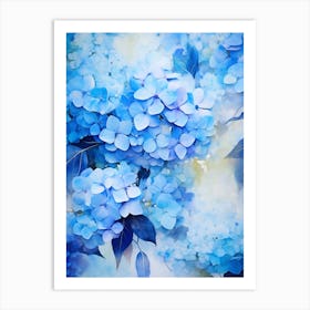 Blue Hydrangeas 12 Art Print