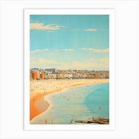 Bondi Beach Sydney Australia Mediterranean Style Illustration 3 Art Print