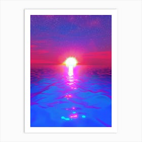 Sunset Over The Ocean 80 Art Print