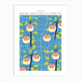 Mercado De La Fruta Apples Illustration 6 Poster Art Print