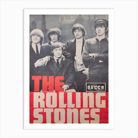 Decca Disques Rolling Stones 1965 Promotional Poster Art Print