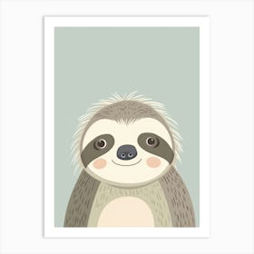 Cute Sloth 4 Art Print