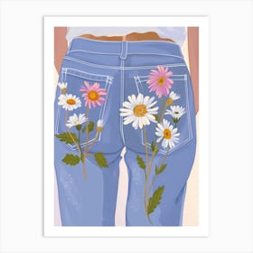 Botanical Denim Art Print