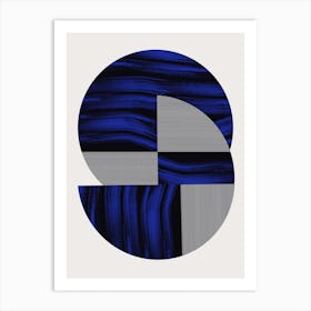 Scandinavian In Blue And Black 2 Art Print