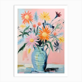 Flower Painting Fauvist Style Edelweiss 4 Art Print