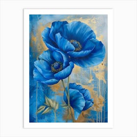 Blue Poppies 20 Art Print