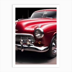 Classic Car Red Art Print