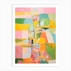 Abstract Pastel Landscape Painting Art Print