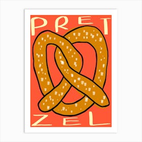 Pretzel Orange Art Print