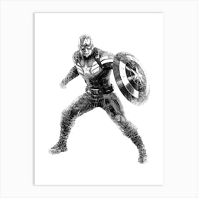 Captain America Avengers Art Print