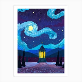 Night Sky With Starry Sky 2 Art Print