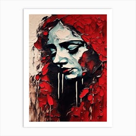 'The Woman In Red' Art Print