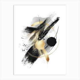 Abstract Black And Gold Painting 54 Art Print