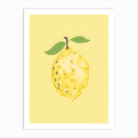 Lemon Pixel Art 1 Art Print