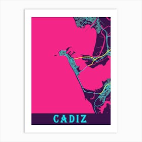 Cadiz Map Poster 1 Art Print