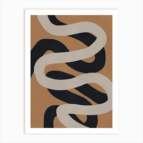 Abstraction on brown background 4 Art Print