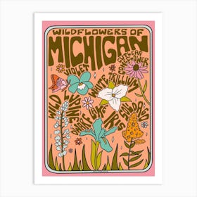 Michigan Wildflowers Art Print