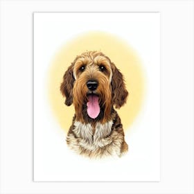 Otterhound Illustration Dog Art Print