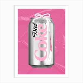 Coquette Coke Pink Trendy Preppy Art Print