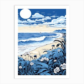 A Picture Of Bournemouth Beach Dorset 2 Art Print