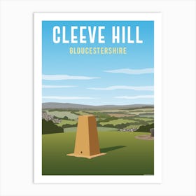 Cleeve Hill Cheltenham Cotswold Peak Art Print