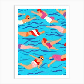 Swimming In The Pool 1 Art Print