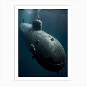 Submarine Underwater-Reimagined Art Print