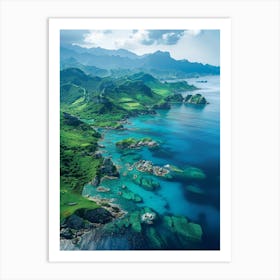 Aerial View Of Taiwan Art Print