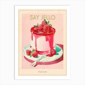 Pastel Pink Jelly Vintage Cookbook Inspired 3 Poster Art Print